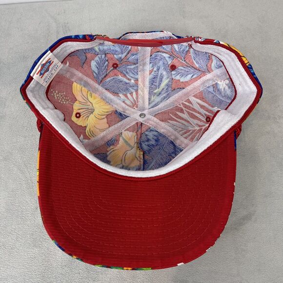 Vintage 90s Streetwear Panama City Beach Spell Out‎ Rope Floral Hawaiian Hat - Picture 6 of 7